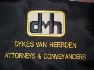 Dykes van Heerden Attorneys and Conveyancers East London Business logo embroidery